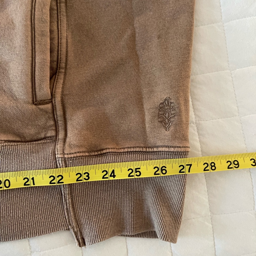 Free People FP Movement Sprint to the Finish Hoodie Taupe Sz L - Picture 6 of 9